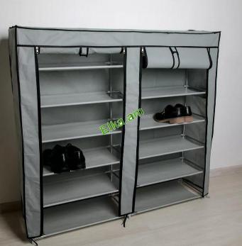 Обувница для хранения обуви, закрытая, 12 полок (118x30x120см)