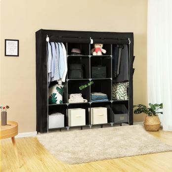 Шкаф тканевый складной для хранения одежды (170x45x170см)