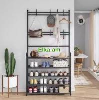 Напольная вешалка для обуви и одежды 80x26x170см