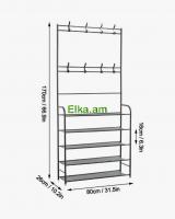 Напольная вешалка для обуви и одежды 80x26x170см
